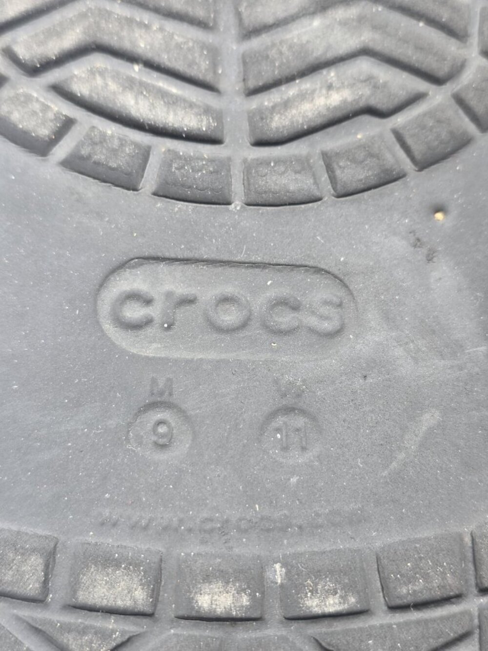 Crocs Clog Shoes Mens Size 9 Black Jibbitz Slip On Sandals Stains Comfort Casual - Picture 11 of 12